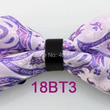 Yibei Coachella Галстуки взрослых Сирень галстук-бабочка Регулируемый Пейсли Бабочка Жаккардовые алмаз кожа выбора смокинг лук Галстуки Pre-Tied