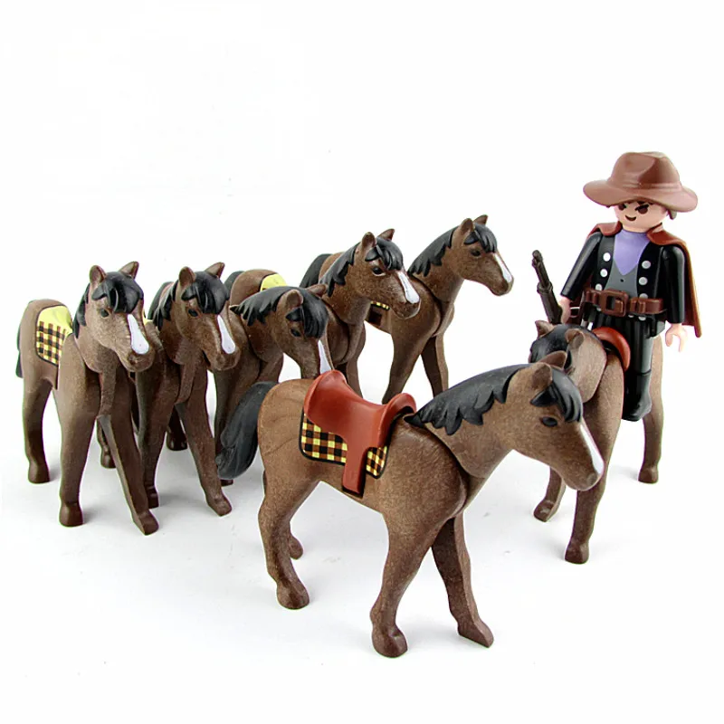 Фигурки Playmobil модель животного игрушка лошадь седло аксессуары экшн фигурки