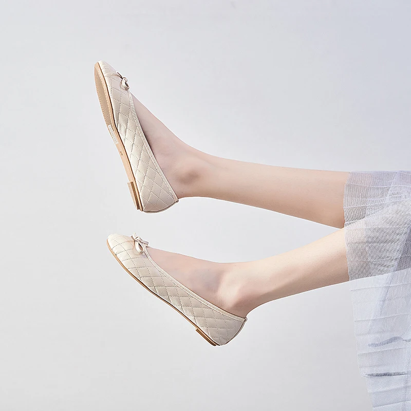 

Dumoo 2019 Flats Shoes Women Loafers PU Leather Basic Soft Sole Ballet Shoes Fashion Girls Slip On Flats Ladies Boats Shoes