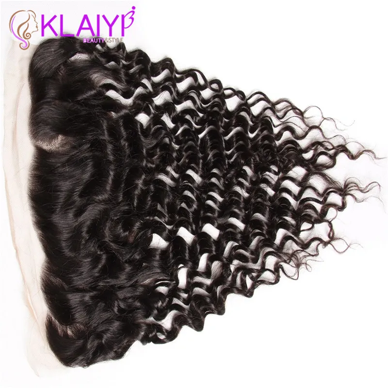 Klaiyi Lace Frontal Closure 13X4 Free Part Swiss Lace Indian Hair Ear To Ear Remy Human Hair Closure Free Shipping