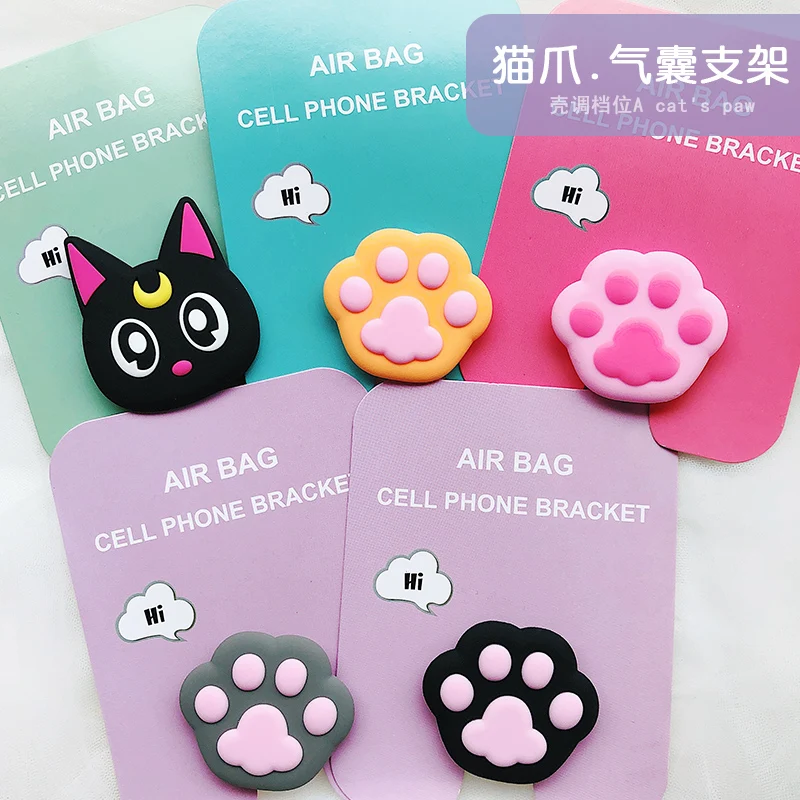 

kawayi Air bag cell phone bracket Cartoon luna Cat paw Phone air bag bracket Stand Finger Holder universal stander