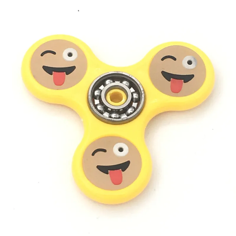 Em Estoque Rosto Sorridente Estilo Spinner 5 Tri Cor Mão Spinner Spinner Fidget Brinquedos