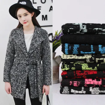 

Polyester jacquard fabric fashion women's jacket autumn and winter tweed fabrics-735gsm