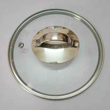 

Thickened toughened glass explosion proof pot lid 304 stainless steel pan cover see-through skillet kitchen cookware 14-24cm