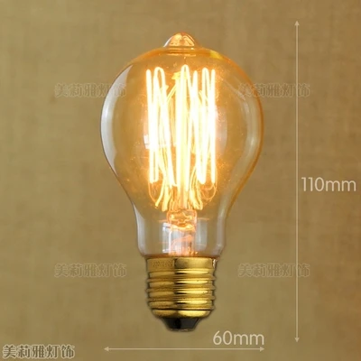 2 unids estilo loft Lampada Edison lámpara bombilla bombillas bombilla vintage ampollas decorativas 40 W 220 V E27 a19 ST64 ST58 G95