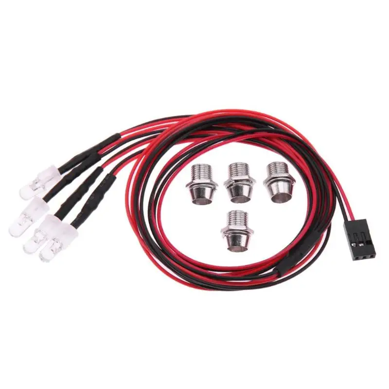 

4 LED Headlight Red Light RC Car Parts for TRAXXAS HSP HPI REDCAT Axial