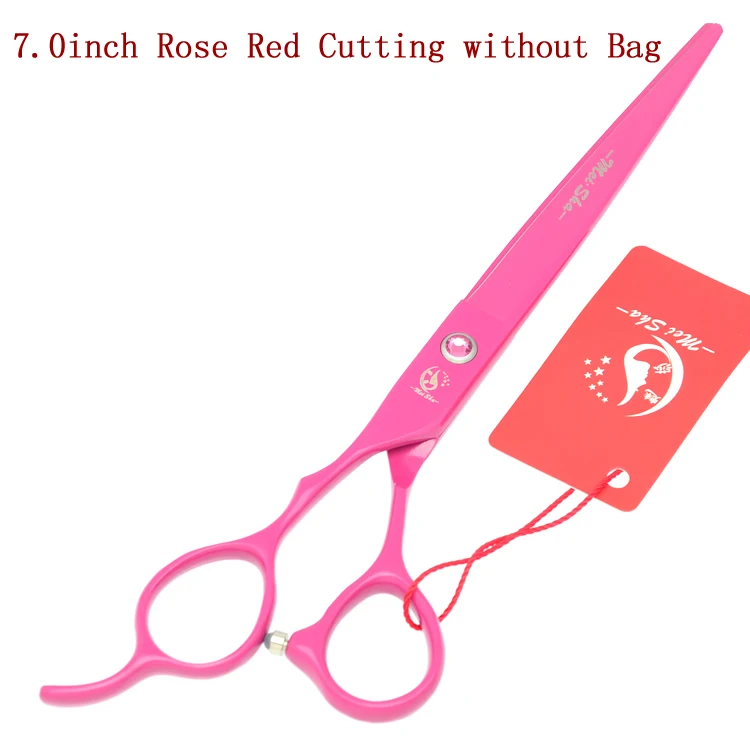HB0029 Pink no bag 7," профессиональные ножницы для левосторонней собаки, японские филировочные ножницы 440c, ножницы для стрижки животных, машинка для стрижки волос HB0030 - Цвет: HB0029 Pink no bag