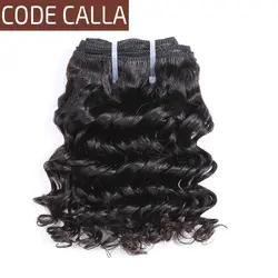 Код Калла короткий-cut человеческие волосы предварительно цветные сырье девственные пучки 3 шт./лот 6 дюймов бразильский глубокий вьющиеся