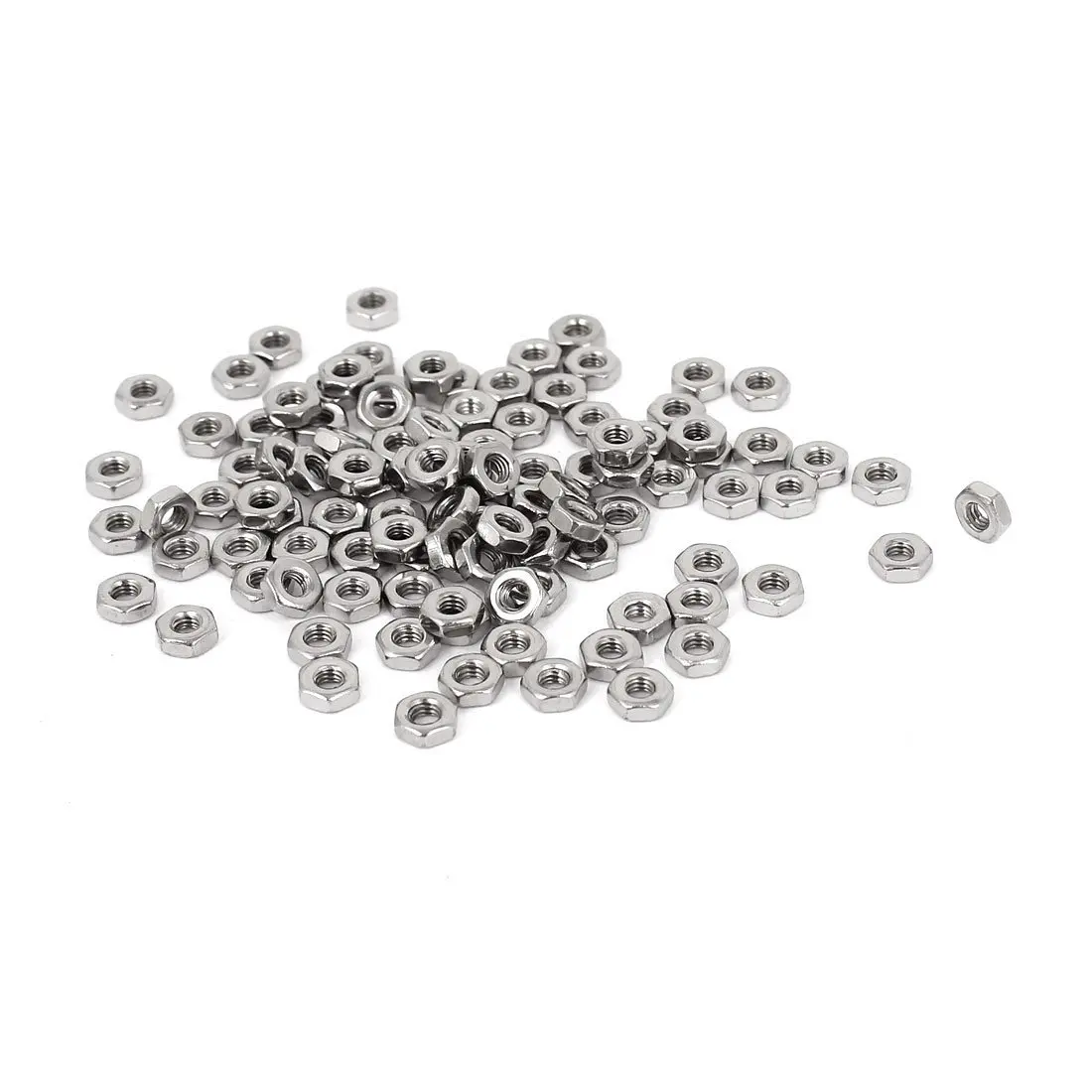 

100pcs/lot M2.5 Thread Hex Nuts 304 Stainless Steel Fastener DIN934 Screw Nut Hex Nuts Hexagonal 5mm Metric thread Hex Nuts