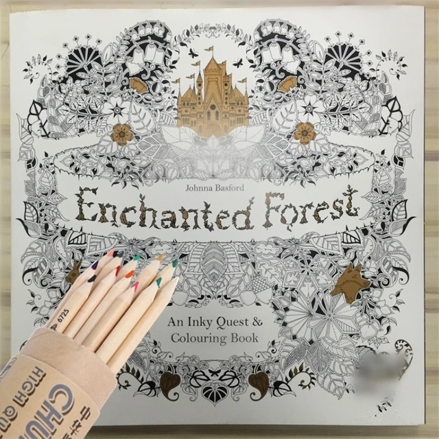 Enchanted Forest Secret Garden Coloring Book For Adults 96pages Adult Painting Antistress Books 2525cm