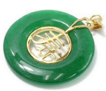 Green Golden Long Live Longevity Luck Pendant and Necklace | Украшения и аксессуары