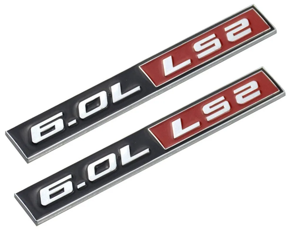 2 CHEVY CORVETTE LS2 6.0L ENGINE FENDER EMBLEMS BADGES