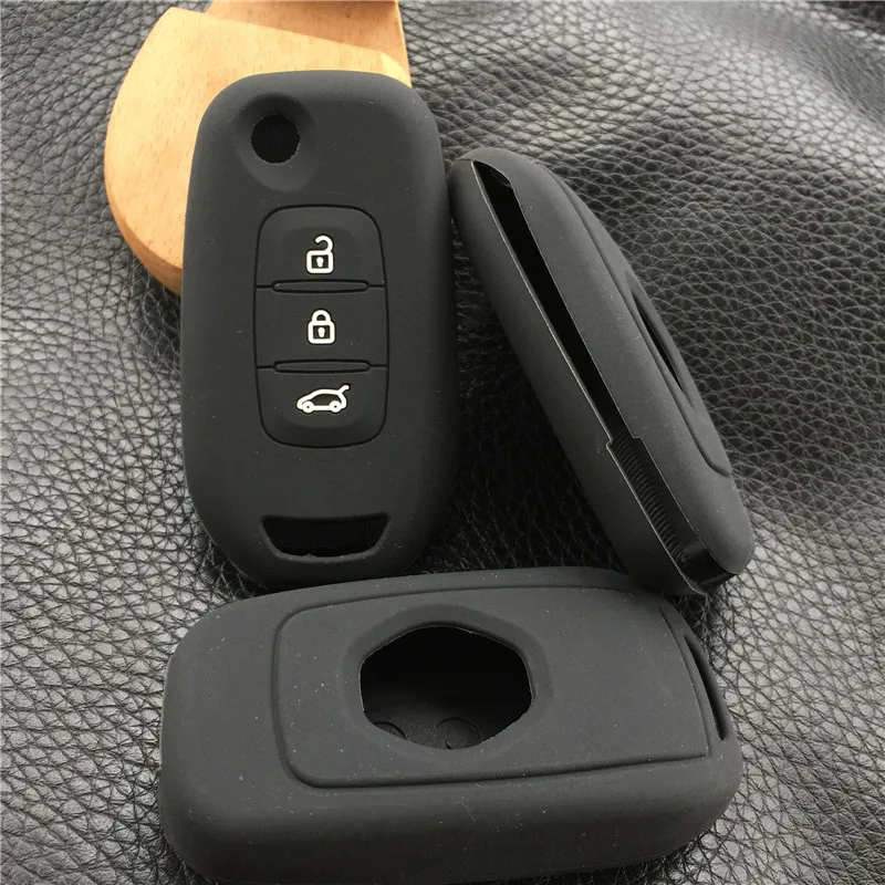 Силиконовый для ключа автомобиля чехол для автомобиля renault kadjar 3 кнопки floding key case cover shell