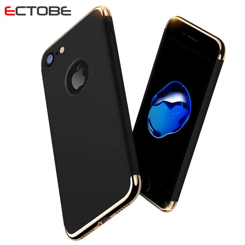 ECTOBE для iphone 7 чехол Блестящий Полный Чехол 4 дюймов бампер Черный Роскошный Plus