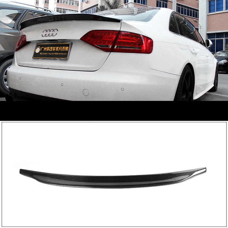 Car Styling Carbon Fiber Rear Spoiler Tail Trunk Wing Boot Lip Wing