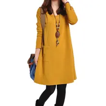 2016 new Pregnant women to wear a long sleeved winter sweater pregnant women clothes thick cotton maternity fashion dress
