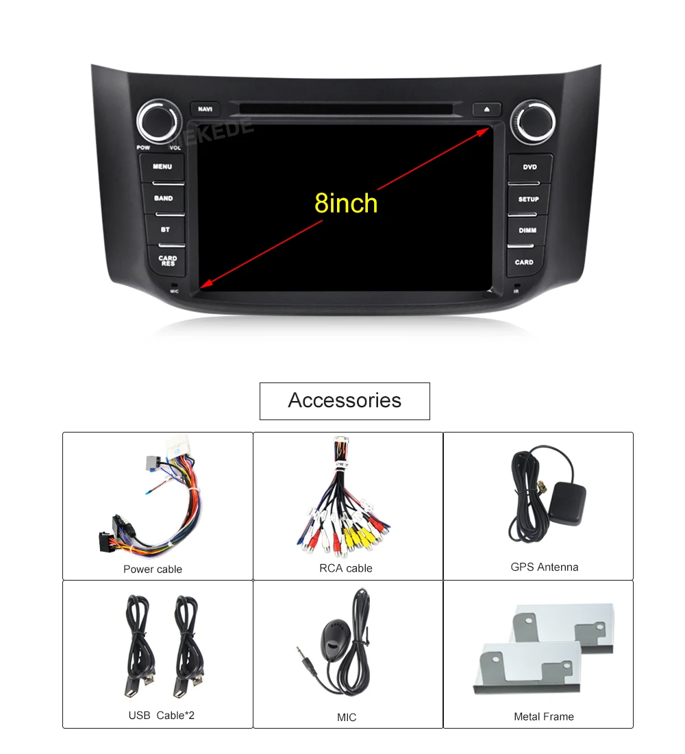 Excellent MEKEDE Android9.0 Car Radio DVD for NISSAN SILPHY Quad Core wifi Bluetooth video audio Multimedia 2 din car dvd player 9