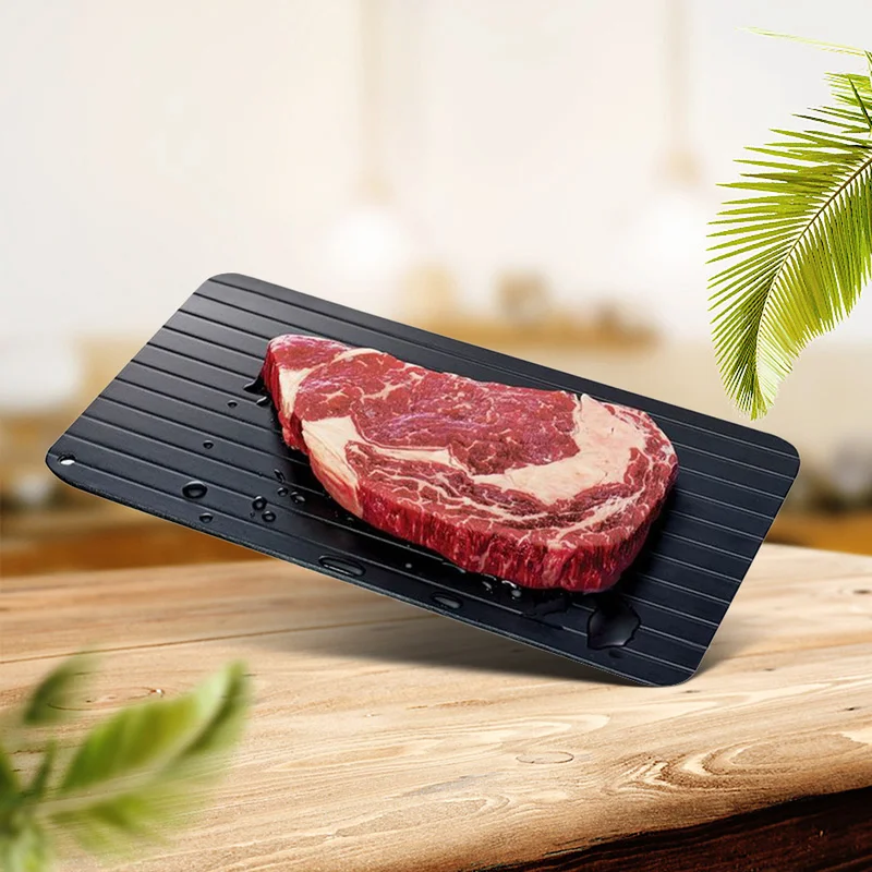 Meijuner быстрое размораживание размораживания лоток Замороженные Еда Фрукты Мясо Быстрая оттаивательная пластина размораживания доска Кухня инструмент usb гаджет быстрого оттаивания