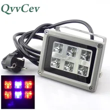 6 светодиодов зеленого дома СИД растет свет лампа для выращивания растений для овощей для выращивания цветов, овощей для выращивания гидропоники Системы ЕС США штекер зарядного устройства