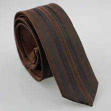 Yibei Coachella Галстуки черный вертикальные и куколь полосы узкий Средства ухода за кожей Шеи Галстуки тонкий коричневый человек Cravatta узкие Повседневное Бизнес Средства ухода за кожей Шеи Галстук