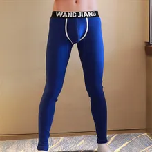 Бренд WJ Men'Long johns Термобелье леггинсы с низкой посадкой плотные теплые подштанники для зимы Брюки