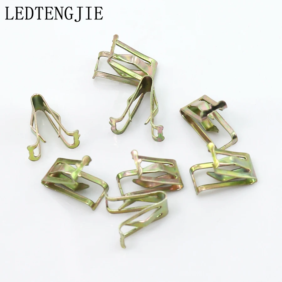 

LEDTENGJIE 20Pcs Auto Fasteners steel Clips Retainers Universal Car Radios Dashboard DVD CD cord lock Console Panel Trim Buckle