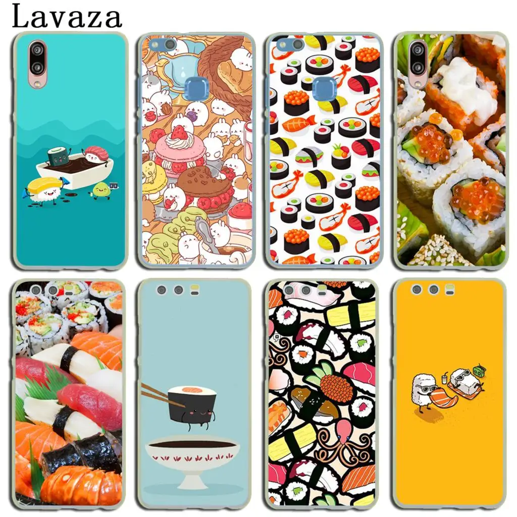 Lavaza Японский Суши Kawai пищевой чехол для Huawei P30 P20 P9 P10 Plus P8 Mate 20 Pro Lite Mini 2016 2017 P smart