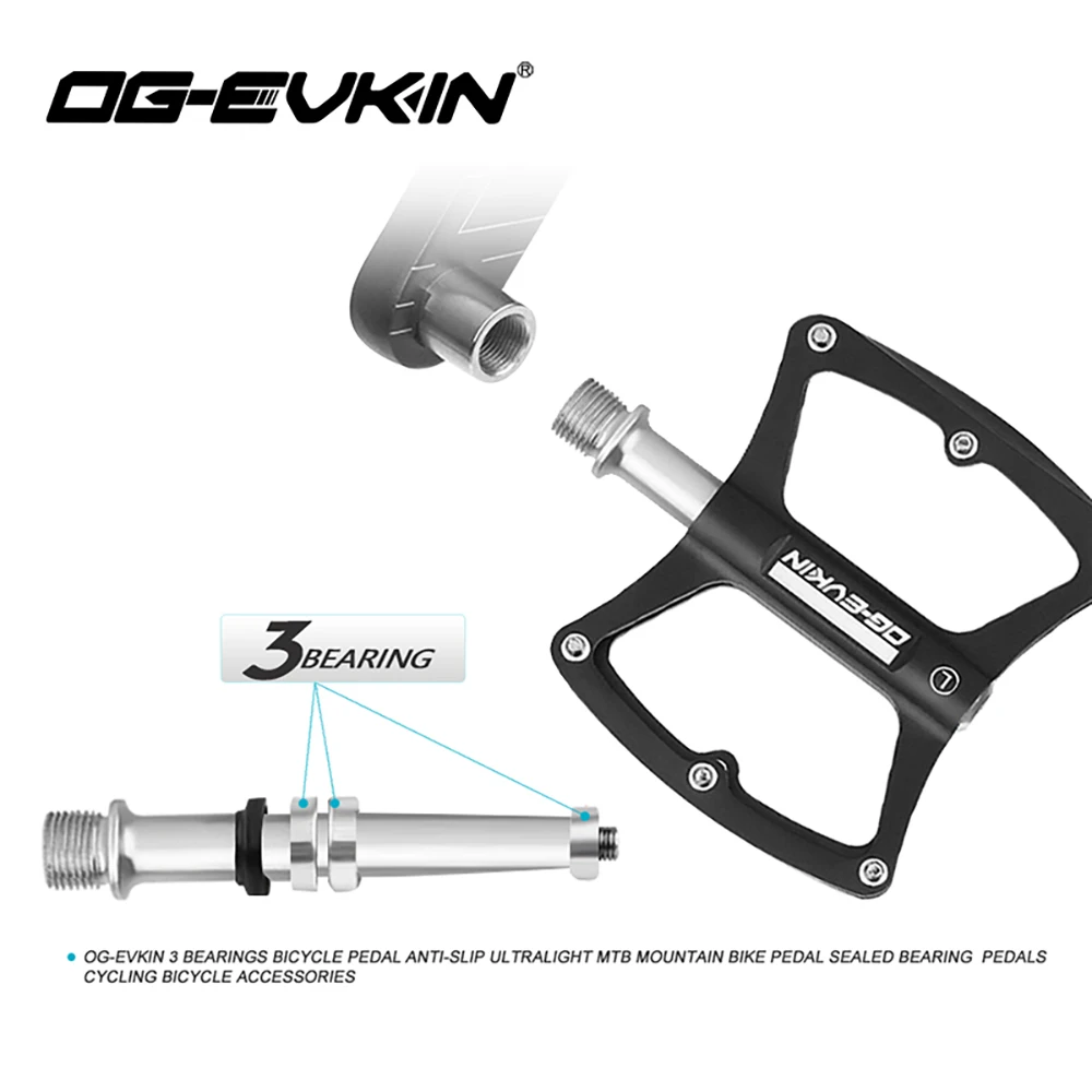 OG EVKIN PD001 шоссейные велосипедные педали Chromoly стальные для горного велосипеда 3
