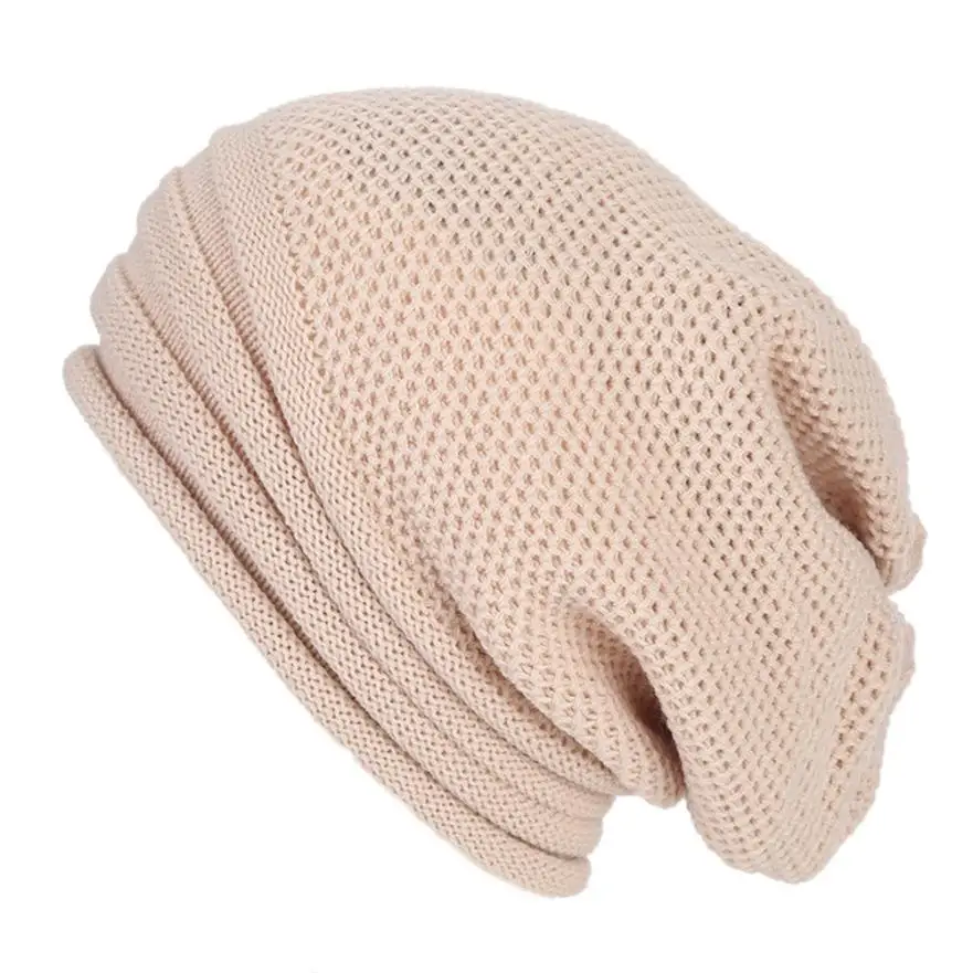 

JAYCOSIN 2018 Men Women Hat Cap Baggy Warm Unisex Hats Crochet Winter Wool Knit Ski Beanie Skull Slouchy Caps j30