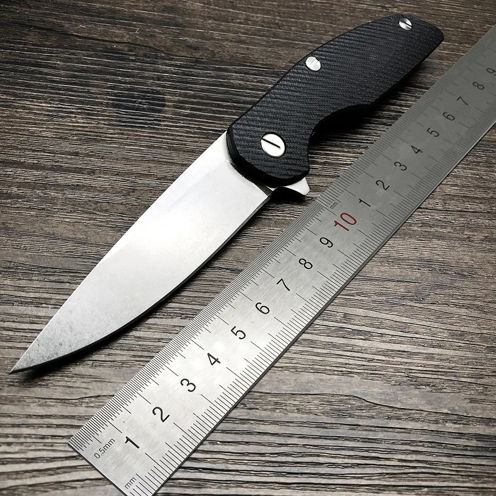 

ZZSQ Bear 111 Folding Knife Tactical Survival Knife Bearing Flipper D2 Blade G10 Handle Camping Hunting Knives EDC Tools