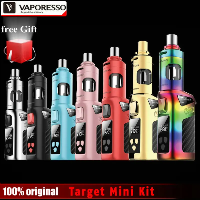 

100% Original Vaporesso Target Mini Kit 40W VW/VT 1400mAh battery built in with Guardian Tank 2.0ml