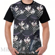 Мужская футболка с забавным принтом, женские топы, футболка Kokichi Oma, графическая футболка с круглым вырезом и коротким рукавом, повседневные футболки