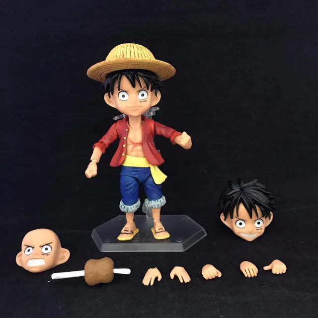 One Piece Monkey D Luffy Action Figures Nendoroid PVC 100mm Anime One