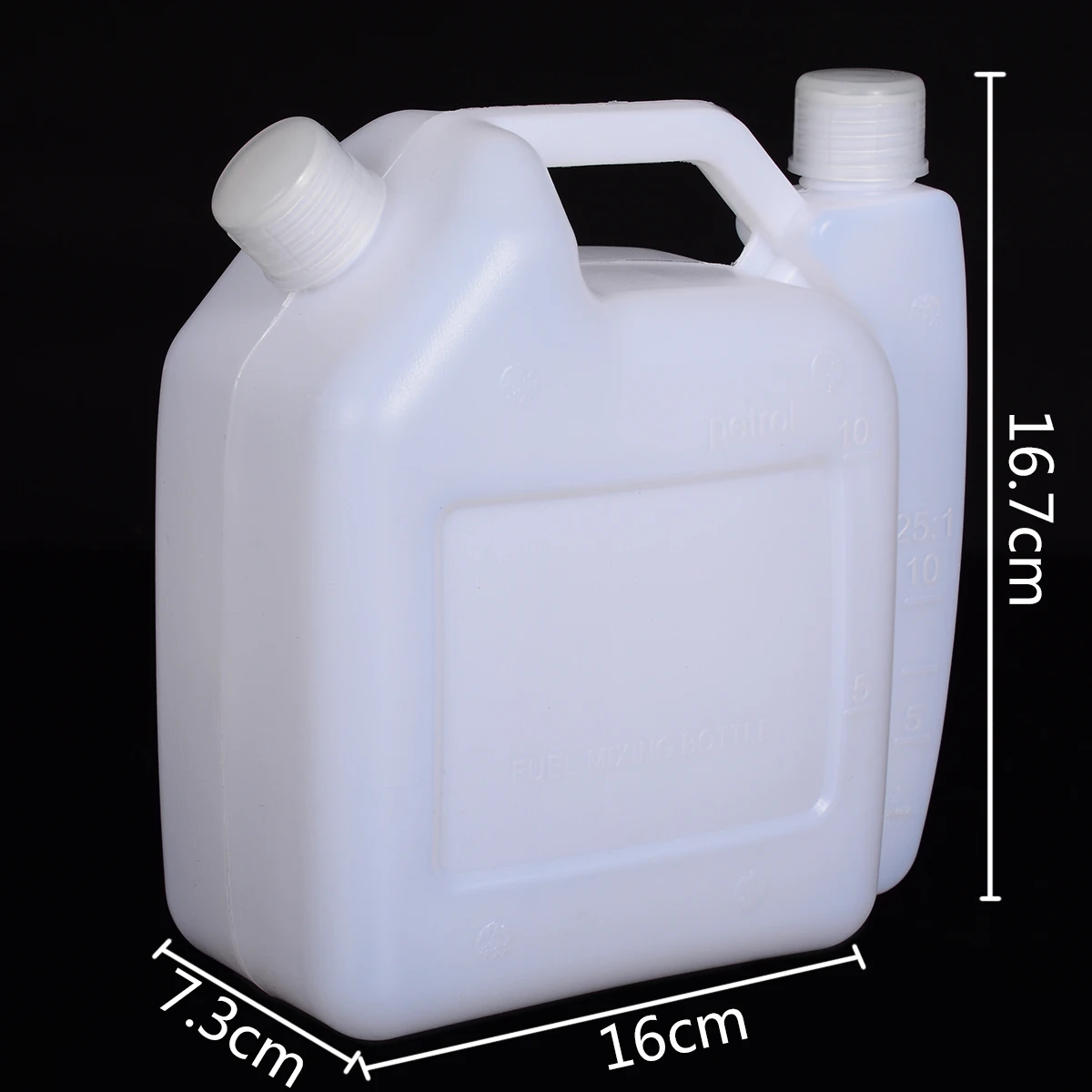 1pcs White 1.5L Litre 2-Stroke Petrol Fuel Oil Mixing Bottle Tank For Trimmer Chainsaw 1:25 Tools Parts