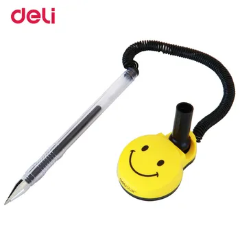 

Deli Colorful Table Pen 0.5 MM Black Ink Replaceable Free rotation Gel Pens Chancery Writing Gifts Kawaii School Office Supplies