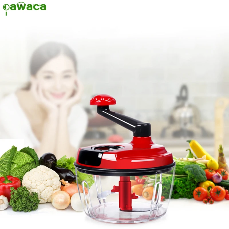 Pawaca Manual Food Chopper Multi Functional Plastic Meat Grinder