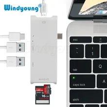 6 в 1 USBC концентратор USB-C HDMI адаптер 4K USB 3,1 с тип-c PD SD/TF кардридер для MacBook ProG oogle Chromebook type C концентратор Hdmi