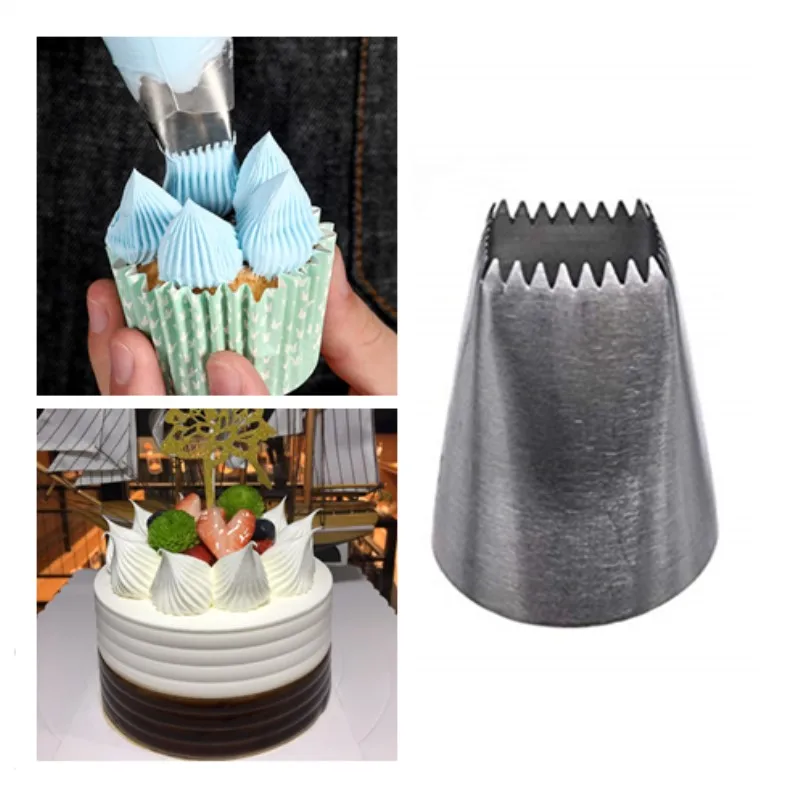 

Square Icing Piping Nozzles Large Size Cake Decorating Pastry Tip Sets Fondant Cake Mold Tools 24/32 Teeth