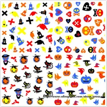 Популярная Рождественская/Хэллоуин Праздничная Красивая Накладка для ногтей обертывание 3D наклейка для ногтей украшение кончика 500 шт/партия