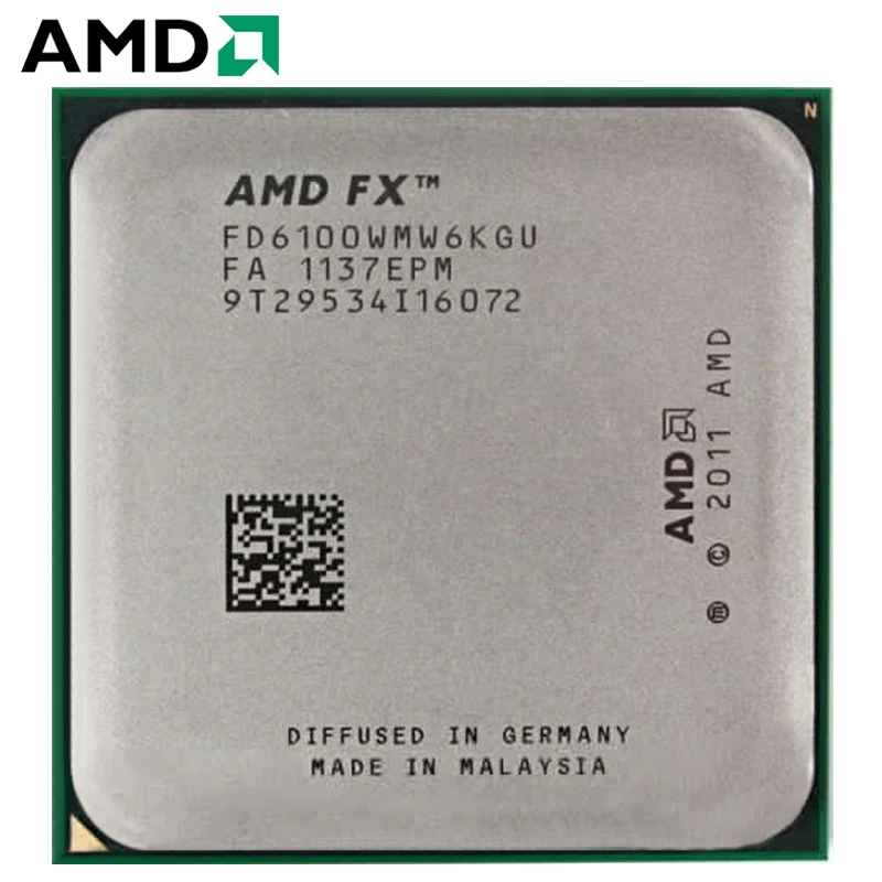 AMD FX 6100 CPU 3.3 GHz 6-Core FX-Processor FD6100WMW6KGU Socket AM3 +  Procesador
