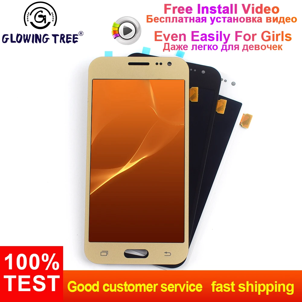 

J200 lcd For Samsung Galaxy J2 2015 J200 J200F J200Y J200H Touch Screen Digitizer Glass + LCD Display Panel Monitor Assembly