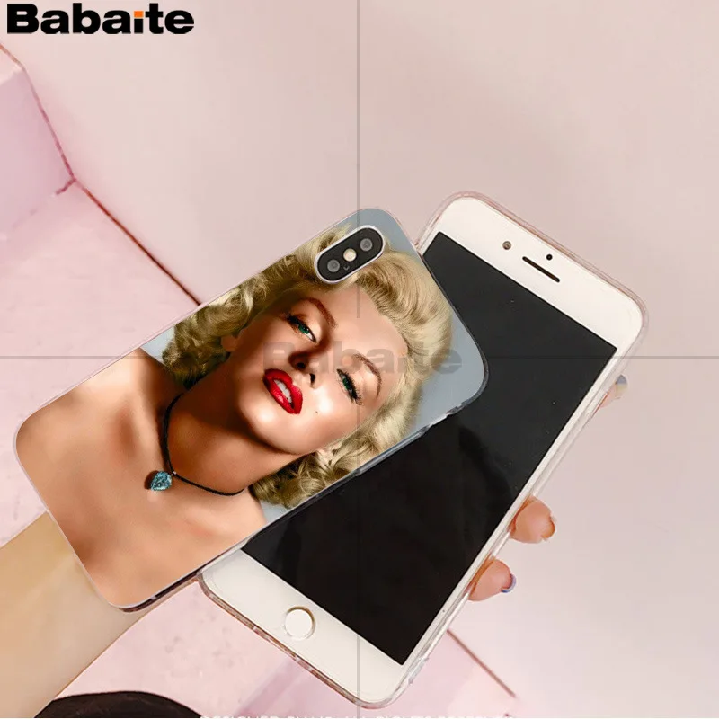 Babaite Мэрилин Монро Мягкий ТПУ чехол для телефона iPhone X XS MAX 6 6s 7 7plus 8 8Plus 5 5S SE XR - Цвет: A5