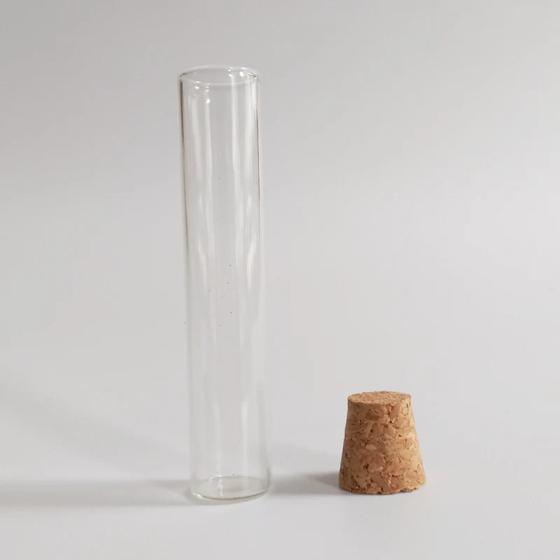 

100pcs/lot 4ml test tube 12*60mm Small cork stopper Clear flat glass bottle Home crafts jar DIY cork wishing bottle