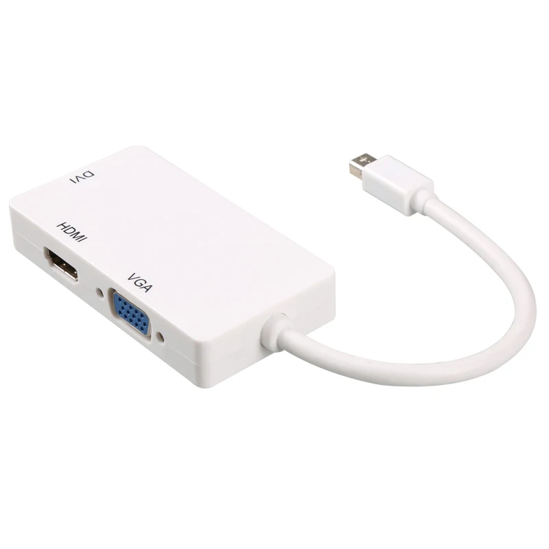 HDMI DVI VGA Женский адаптер конвертер кабель для Apple MacBook Air Pro MDP Mini display port MINI DP - Цвет: Белый