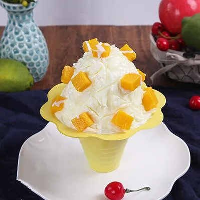 

Fake Shaved Ice Fruit Simulation Model;Ice Cream Snow Mango Read Bean Props Model Sample Window Display Customized