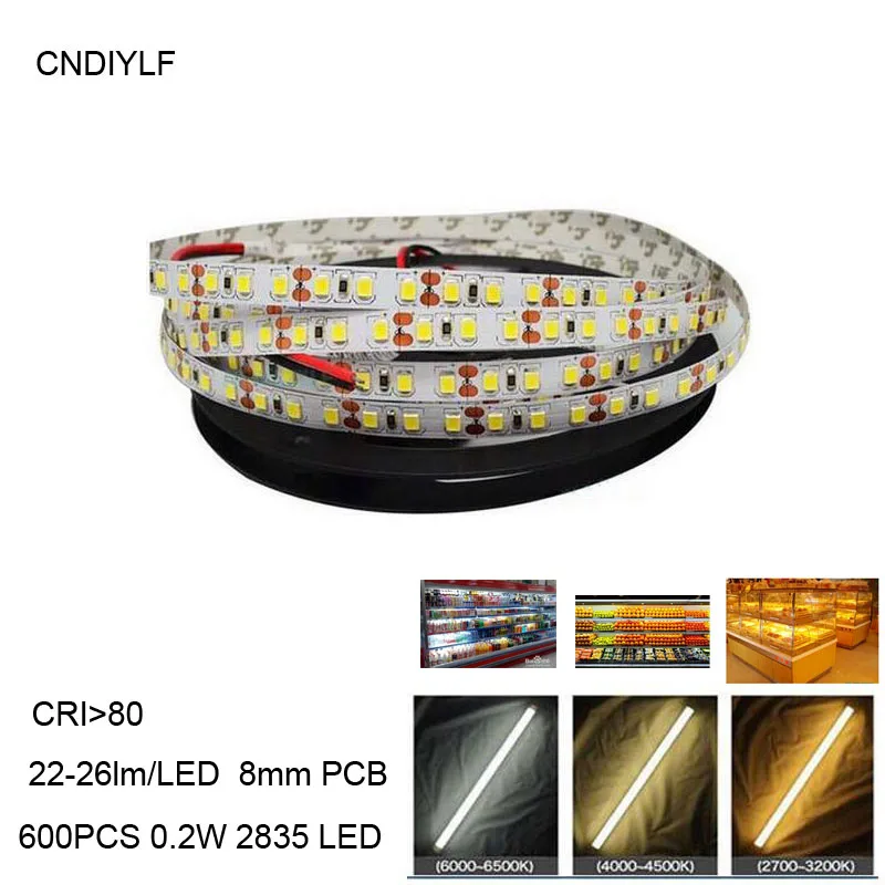 3 года гарантии CRI&gt 80 2835 SMD 120 светодиодов/м DC24V Светодиодная гибкая полоса 5 м