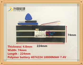 

[L128] 7.4V,10000mAH,[4074224] PLIB (polymer lithium ion battery ) Li-ion battery for tablet pc;For 10 hero dual core