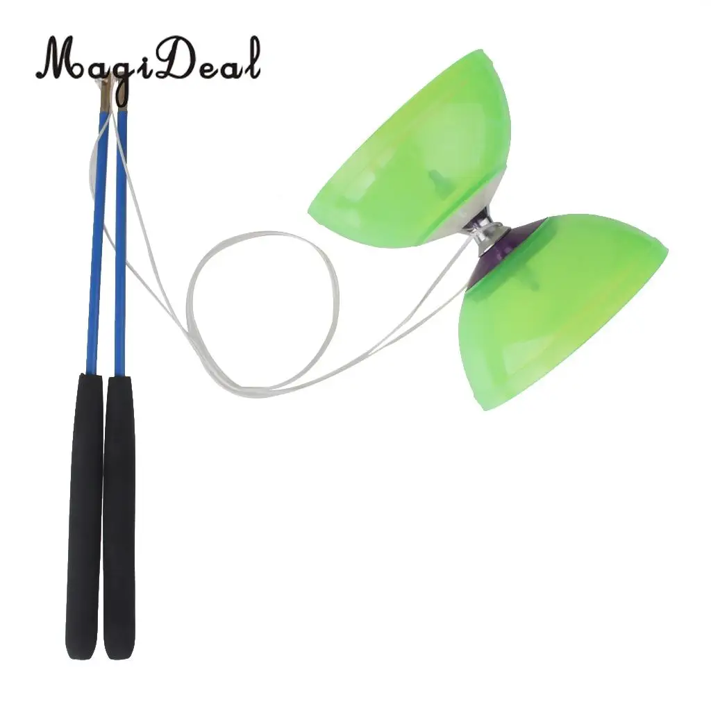 MagiDeal Rubber 5-Bearing Diabolo With Handsticks & String Juggling Toy for Professionals Beginners Children Adult Classic Toy