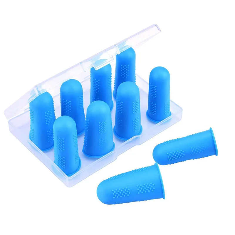 Silicone Fingers Cover Cap Fingertip Protector Anti-skid Heat Resistant for Kitchen Barbecue Household gloves XH8Z