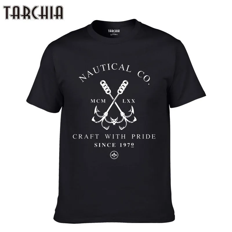 Футболка TARCHIA мужская с коротким рукавом хлопок Повседневная брендовая тенниска